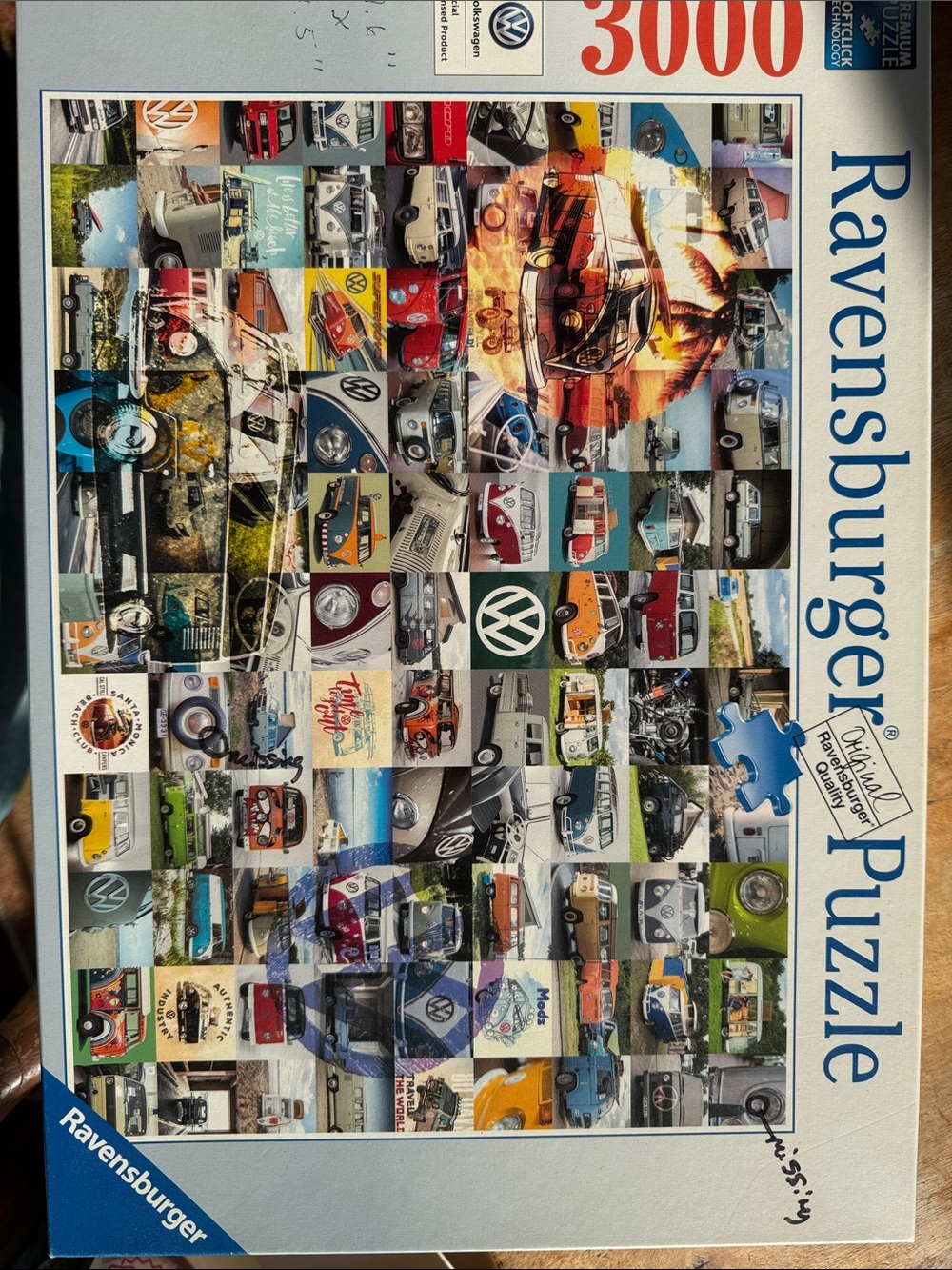 Ravensburger Colorful VW Camper Collage 3000-Piece Puzzle